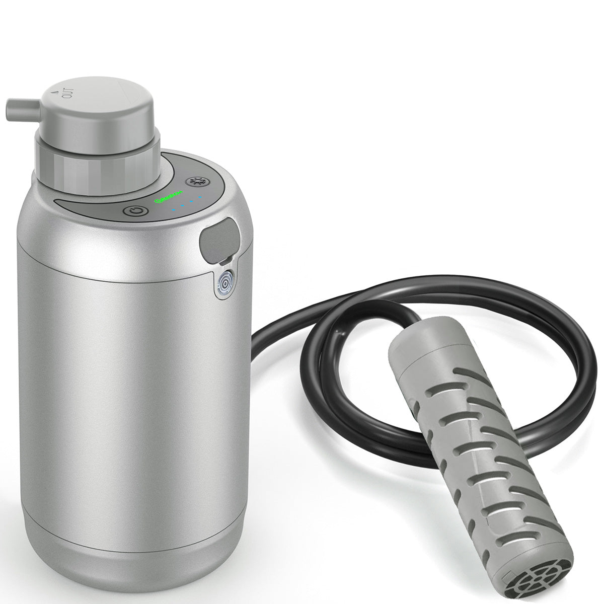 Greeshow 電動式携帯浄水器 GS-2801|防災士監修|5段階濾過|USB充電式|LEDライト搭載|コンパクト設計