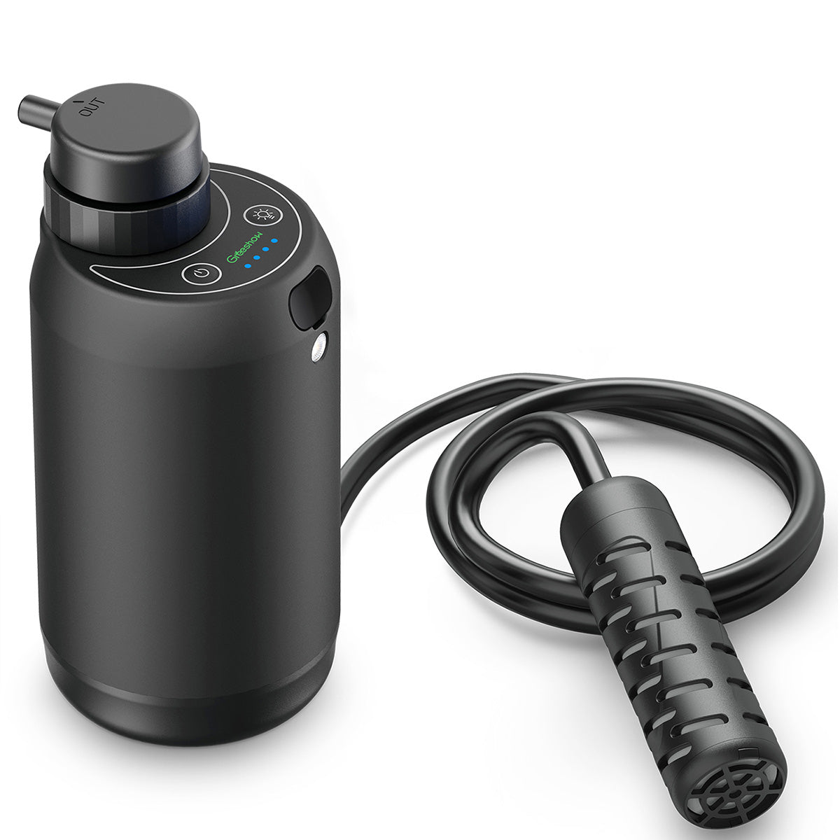 Greeshow 電動式携帯浄水器 GS-2801|防災士監修|5段階濾過|USB充電式|LEDライト搭載|コンパクト設計