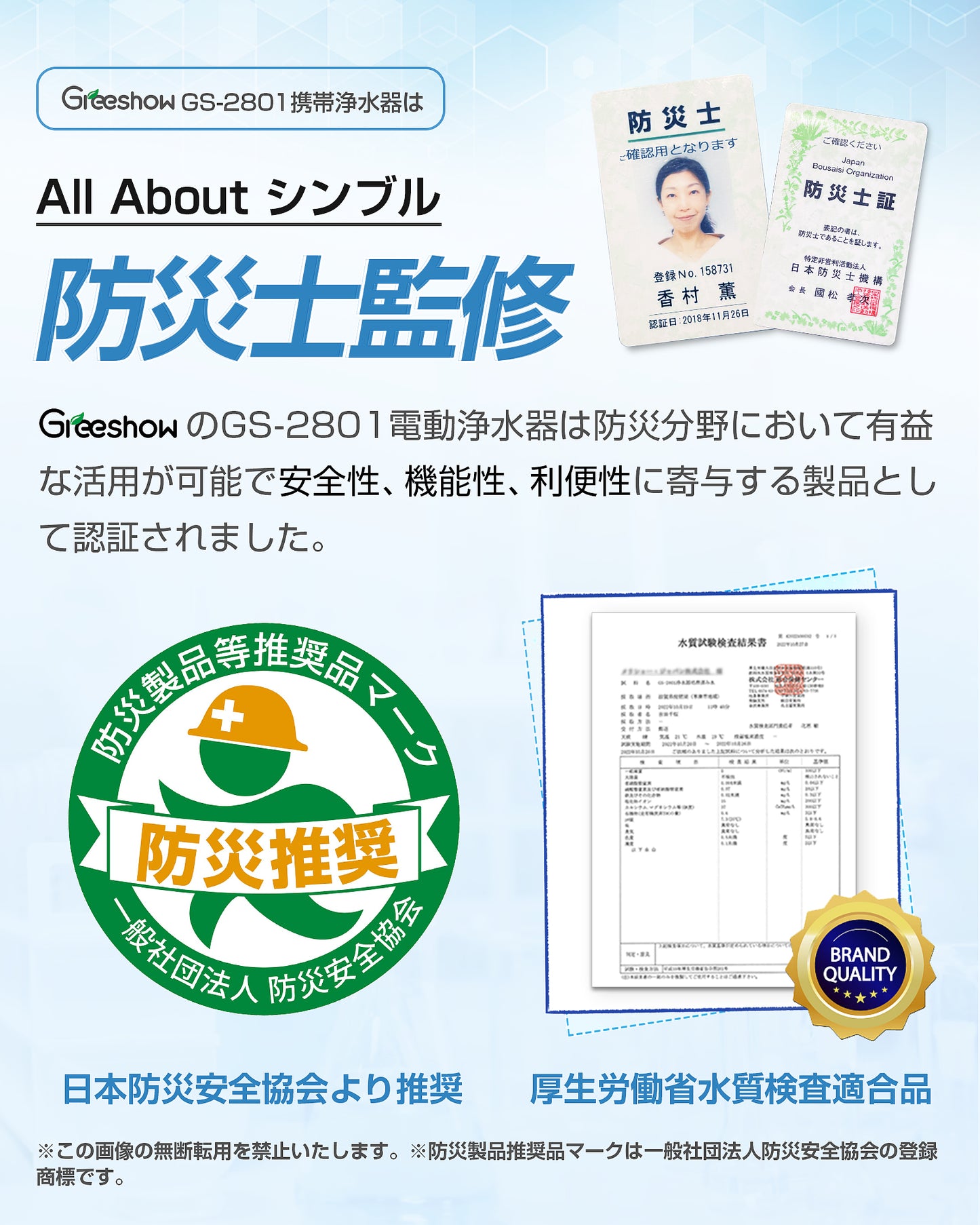 Greeshow  交換用フィルターカートリッジ セット（内蔵フィルター1個＋外付けフィルター1個）【GS-2801専用】