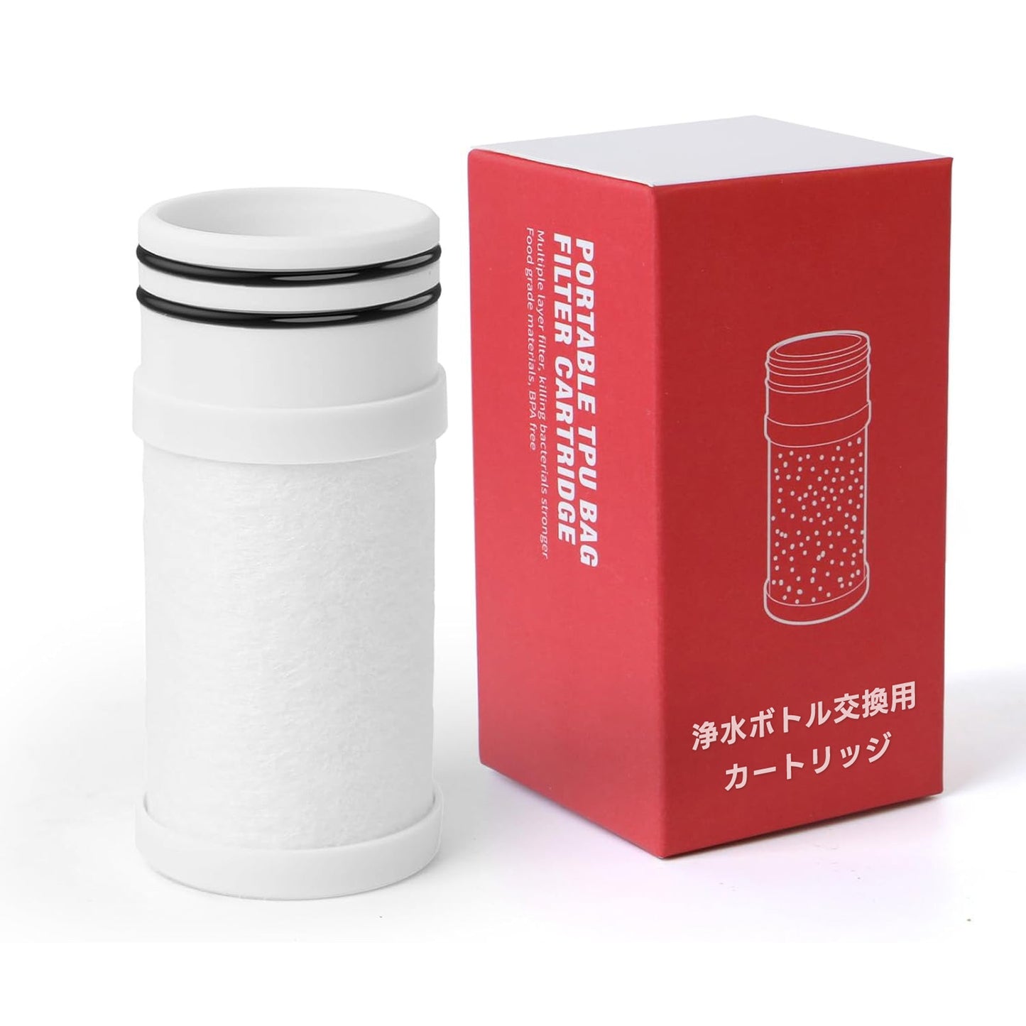 Greeshow 浄水ボトル GS-286｜防災用・アウトドア対応｜直飲み可能｜厚生労働省水質実証済み｜軽量コンパクト