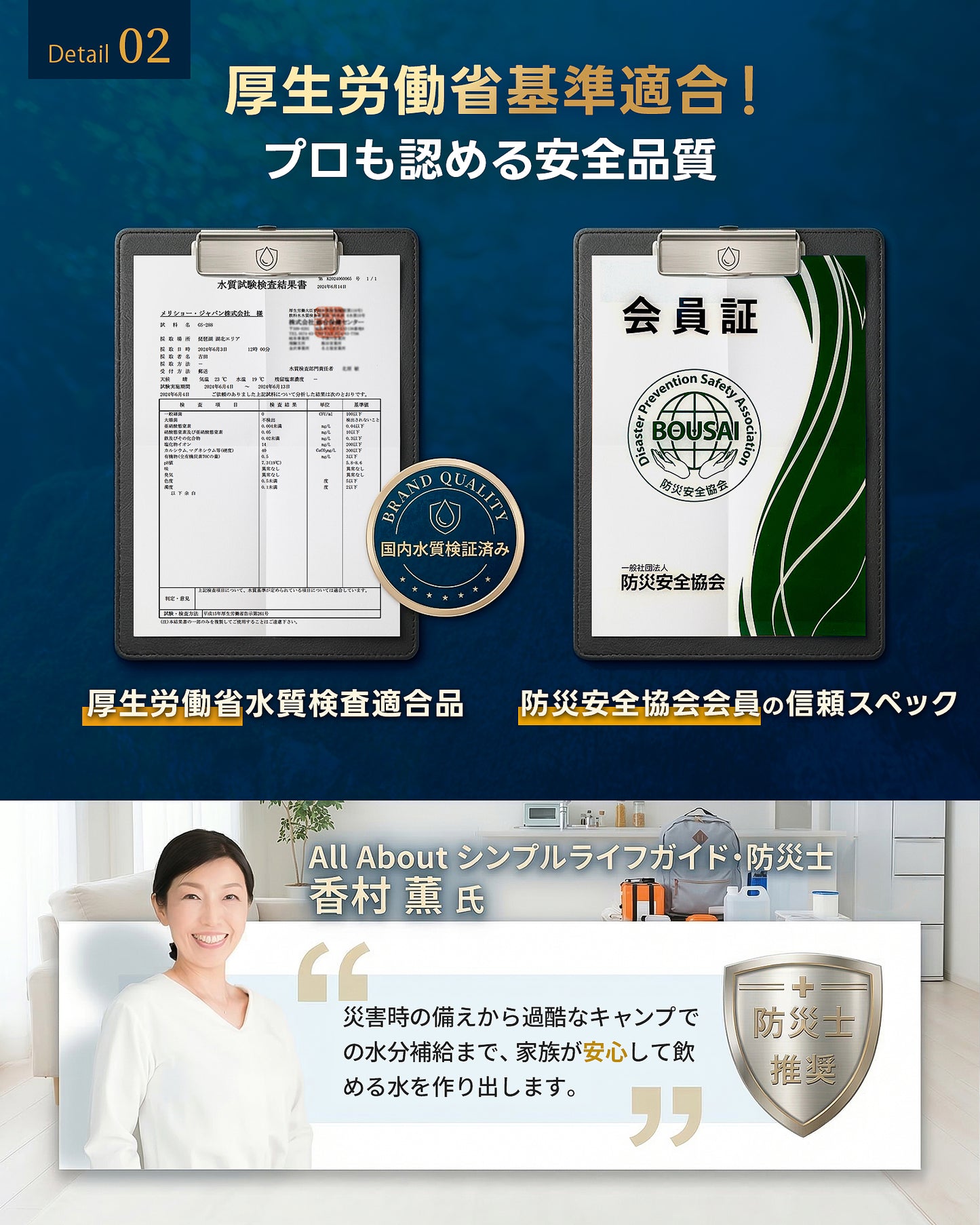 Greeshow  携帯浄水器｜フィルター交換不要の8000L非常用浄水ボトル GS-288（ホイッスルライト付き）