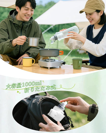 【2025進化モデル】|折りたたみ 簡易濾過器 防災グッズ|軽量 コンパクト|携帯浄水器|アウトドア 登山 キャンプ用品 災害用|厚生労働省水質実証済み|Greeshow  GS-286A